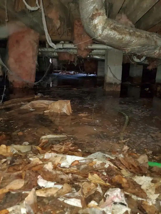 Crawl space flood assessment for Commercial Water Damage Restoration in Seneca